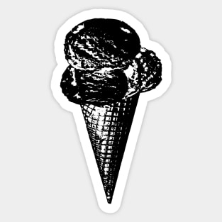 Black Candy Ice Cream Design Sticker